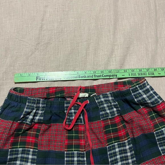 L.L. Bean Very Thick Patchwork Plaid Pants 100% Cotton Over Size XL Traditional - Picture 7 of 9